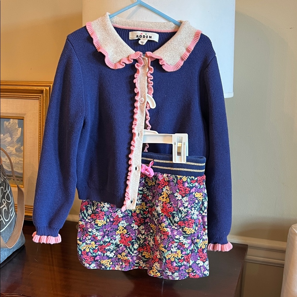 Mini Boden Blue and Pink Kids Matching Set